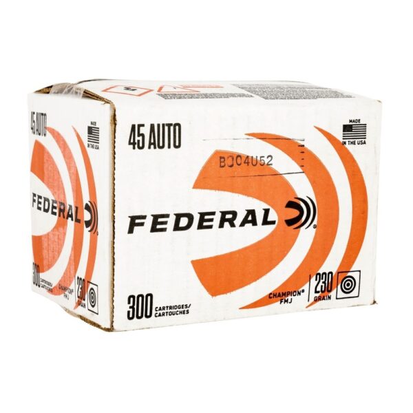 an image of the product Federal Champion .45 ACP 230 Gr. Full Metal Jacket- Box of 300 - C45230A300