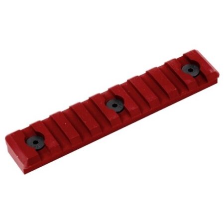 an image of the product Timber Creek M-LOK Picatinny Rail Section 9-Slot- Anodized Red - M-9S-PR-R