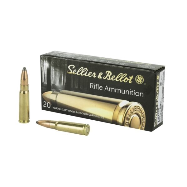 an image of the product Sellier & Bellot 7.62x39mm 124 Gr. Soft Point- Box of 20 - SB76239B