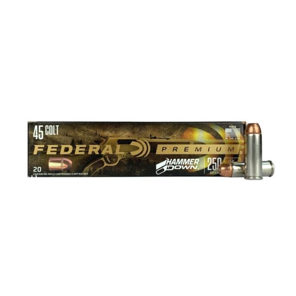 an image of the product Federal Premium .45 Long Colt 250 Gr. Hammer Down Bonded Hollow Point- Box of 20 - LG45C1