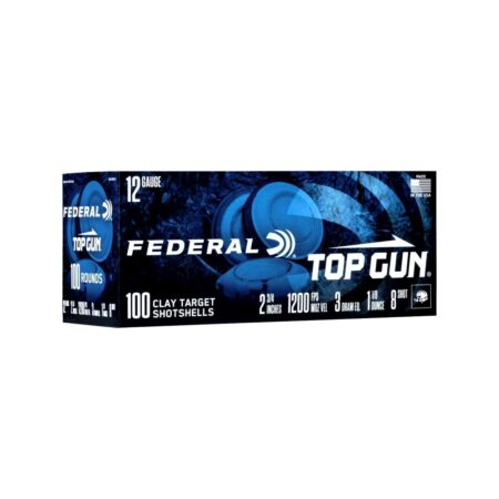 an image of the product Federal Top Gun 12 Gauge 2-3/4" 1-1/8oz #8 Shot- Box of 100 - TG121008