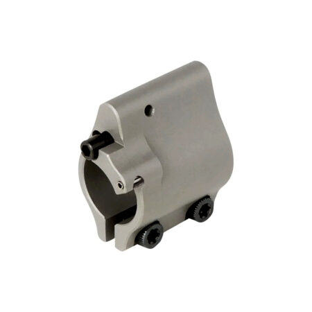 an image of the product Superlative Arms Direct Impingement Adjustable "Bleed Off" Gas Block .750" Diameter- Clamp On- Stainless Steel- Matte Finish - SABO-DI-750CS