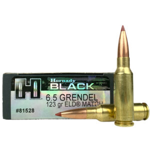 Hornady Black 6.5mm Grendel 123 Gr. ELD Match- Box of 20- 81528