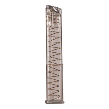 Elite Tactical Systems Gen2 Glock 17/18/19/19X/26/34/45 9mm Luger 32-Round Magazine- Translucent Polymer- GLK-18G2