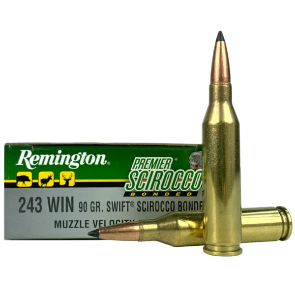 Remington Premier .243 Winchester 90 Gr. Bonded Swift Scirocco II- Box of 20- PRSC243WA