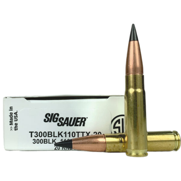 SIG SAUER Tactical Rifle .300 AAC Blackout 110 Gr. Tipped TAC-TX- Lead-Free- Box of 20- T300BLK110TTX-20