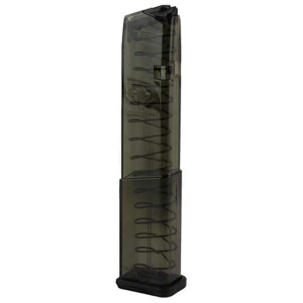 Elite Tactical Systems Glock 43X/48 9mm Luger 19-Round Magazine- Carbon Smoke- SMK-GLK-43X-19