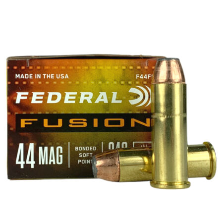 an image of the product Federal Fusion .44 Remington Magnum 240 Gr. Bonded Soft Point- Box of 20