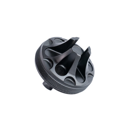 an image of the product Rugged Suppressors .762 Flash Hider Front Cap- Black