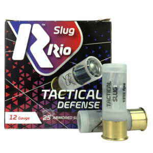 an image of the product Rio Tactical Defense 12 Gauge 2-3/4" 1-3/8 oz Rifled Slug- Box of 25- RTS12